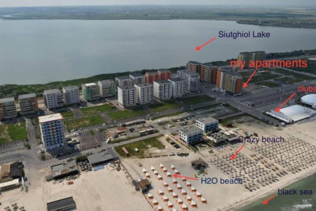 Summerland, 30M From Beach&Best Clubs, Nuba, Fratelli, Ammos Lägenhet Mamaia Exteriör bild